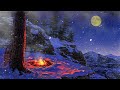 Winter atmosphere - blizzard and crackle of firewood, for sleep, relaxation and study.