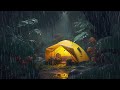 Sleep in the tent on a rainy night