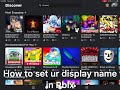 HOW to SET your DISPLAY NAME in Roblox | Roblox