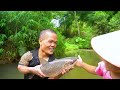 How to dwarf family traps giant fish with an iron chain trap - Fish dishes - primitive joy.