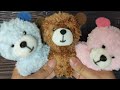 How To Make A Cute Teddy Bear In 3 Different Colors for a Valentine's Day Gift In Just 3 Minutes.