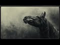 Monochrome Portrait of a Horse | 4K | TV Art with Music | Framed Painting | TV Wallpaper