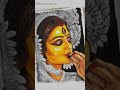 subho bijoya doshomi 🙏🏻  maa durga bisorjon oil pastel drawing | easy ma durga drawing #shorts