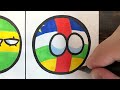 Drawing Central AFRICA COUNTRYBALLS / How to draw  COUNTRYBALLS