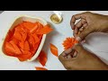 plastic wrapper garland (easy and fast method by using less petals)