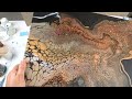 EARTHY River Swipe - Acrylic Pour Lacing