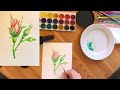 Как нарисовать розу акварелью и акварельными карандашами