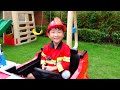 Yejun Yejun Experiments with a Fire Truck Car Toy