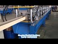 Metal rain gutter roll forming machine