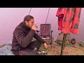 Camping in Rain - Caught in Heavy Rain with my Dog, Thunder, Cooking in Tent, Forest