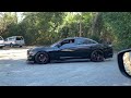 OUTSIDE POV 2012 SRT8 CHARGER (PULLS, EXHAUST REVS AND BURNOUT)