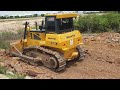 Best Technique New Gen Bulldozer SHANTUI DH17B2XL Pushing Soil And Rock Back Landfill