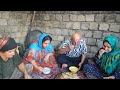 baking bread, with grandma's recipe in the old village kitchen | Daily routine village in Azerbaijan