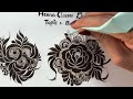 Henna Classes Day 9/ Learn Create 3 Beautiful Bold Dubai Floral Bunches/ | Henna Classes By Thouseen