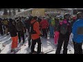 Skiing 2019 in Les Arcs, black piste Comborciere