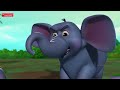 पाँच छोटे हाथी दौड़ रहे हैं - Five Little Elephants | Hindi Rhymes for Children | Infobells