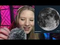 🌔ASMR🌖 Whispered Reading About the Moon. Ear-to-Ear Whispers, Tapping, Mic Scratching,