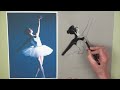 Sketch This Ballerina with a Charcoal Pencil
