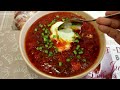 Delicious and hearty borscht with beef