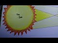 Solar eclipse easy drawing | How to draw Solar eclipse diagram