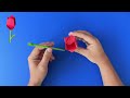 How to make an easy paper tulip 🌷 Paper flowers