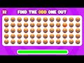 Find The ODD Emoji Out🍕🤩 Find The Odd One Out Emoji Quiz