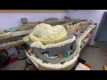 N Scale Layout Update Spray Foam Mountain