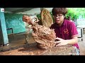 Carving LUFFY Gear 5 vs KAIDO - One Piece - from a piece of wood - An Amazing Fighting Diorama