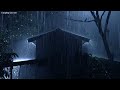 Get Over Insomnia with Heavy Rain & Robust Thunder Sounds Pierces a Tin Roof of Forest Farm at Night