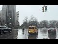Rainy Midtown Manhattan 4K - Driving Downtown - New York City USA