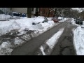 Using a Lawn Chair to Claim Parking Spot in Chicago Winter