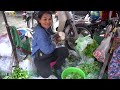 Routine Food & People Activities @ Takhmao Jas Market - Cambodian Wet Market
