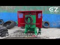 See how this tyre cutting machine works, Incredible tire recycling technology