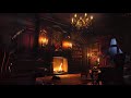 Soft Rain & Thunderstorm Sounds with Fireplace - Classic Room Ambience