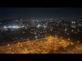 Delta Airlines night landing at Los Angeles International Airport.