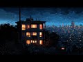 Relaxing Sleep Lofi Beats | Serene City Nightscape with Ambient Music for Deep Sleep