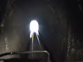 Part 2 Train passing through tight tunnel hits wall. Scary tunnel