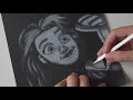 Drawing Rapunzel (Tangled) Time-lapse | JMZ Illustrations
