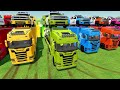 TRANSPORT AMBULANCE, POLICE CARS, ROLLS ROYCE & RIGITRAC WITH SCANIA TRUCKS - Farming Simulator 22