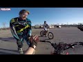 “I need a beer!” | Pit Bikes vs. Snow | 110cc Street Ride