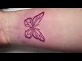 Small Butterfly Tattoo  | Real time tattooing