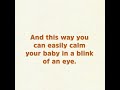 how to calm a crying baby within a minute