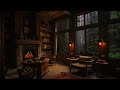 Soothing Rain Sounds 🌧️ | Gentle Night Rain and Crackling Fireplace Sounds