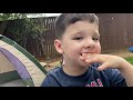 CALEB & Daddy Go CAMPING! PRETEND PLAY Camping & Fishing Adventure