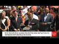 NYC Mayor Eric Adams Promotes New Initiatives To Increase Affordable Housing