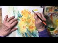 Speed Demo - Loose Watercolor Abstracted Daffodils