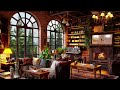 Calming Jazz Instrumental Music☕Smooth Jazz Music & Cozy Coffee Shop Ambience for Study, Work, Focus
