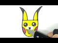 How to Draw Yellow Pikachu Face