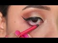 Simple everyday eye makeup with winged eyeliner|| How to apply eyeshadow step by step for beginners