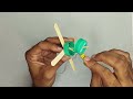 How to make a fan with ice cream sticks | Easy ice cream stick toy